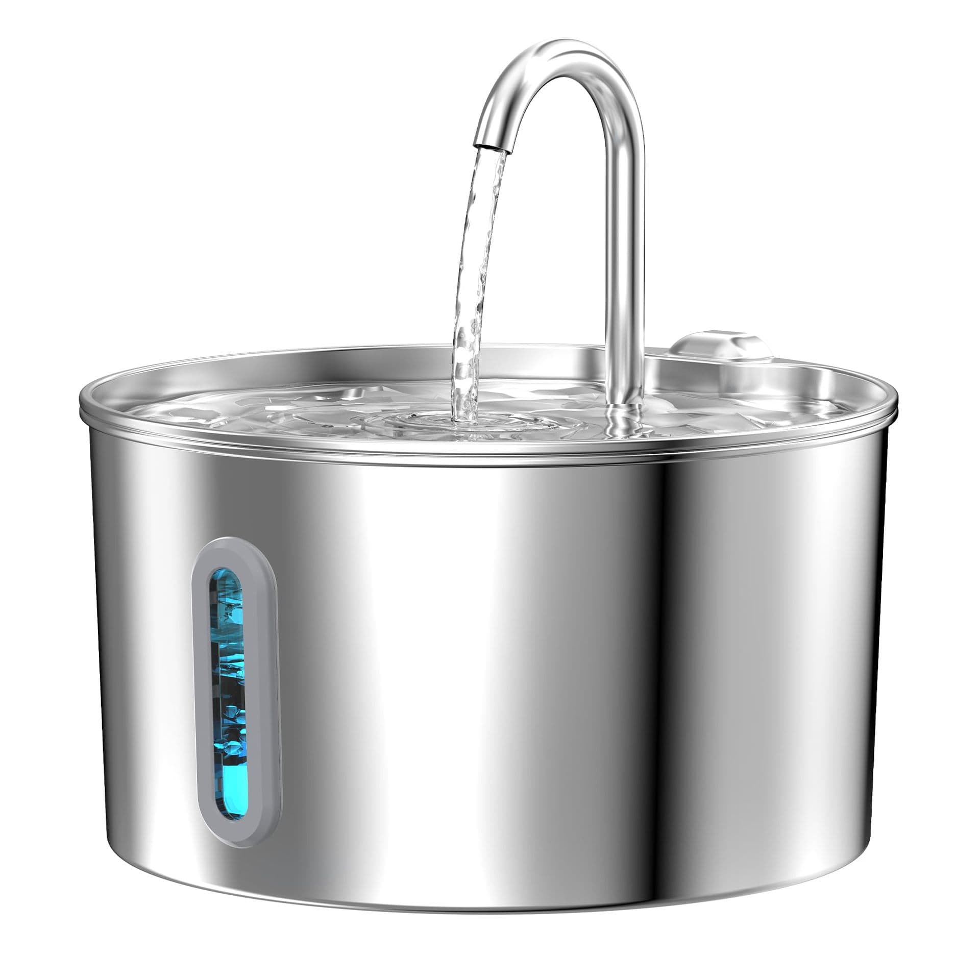 Cat Stainless Steel Water Fountain With Automatic Circulation And Smart Filtration