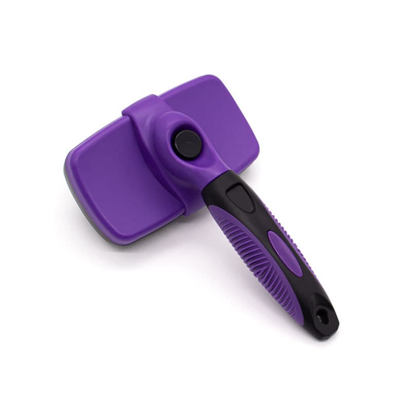 Self-Cleaning Dog Brush For Shedding, Slicker Brush & Grooming Tool Dog Shedding Tool,Deshedder Brush,Undercoat Brush & Flea Comb, Ergonomic Handle,For Long-Haired Dogs & Indoor Cats