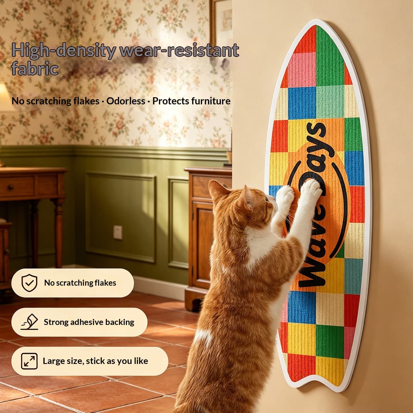 Rectangular Cat Scratcher With Felt Pads