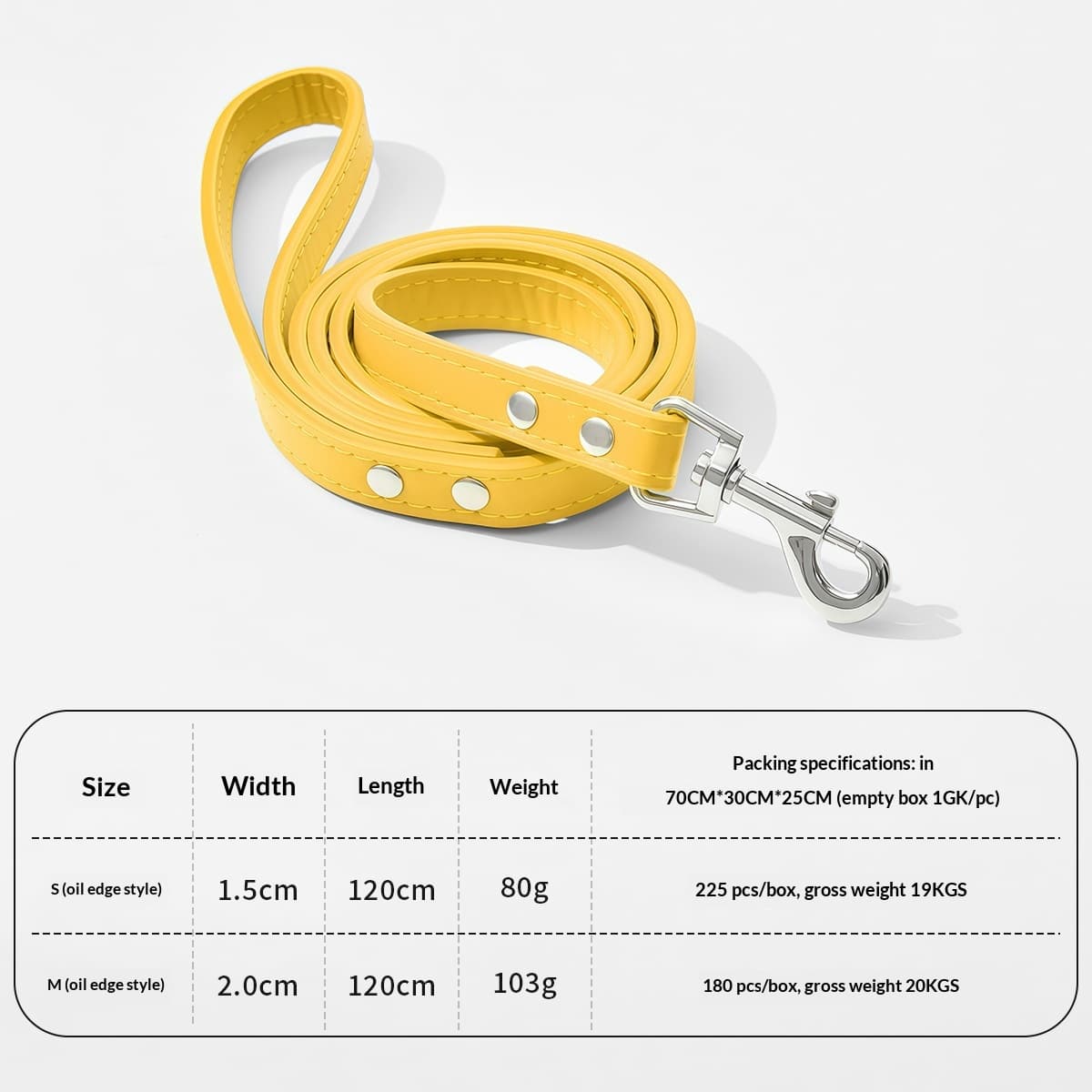 Leather Alloy Buckle Outdoor Pet Leash